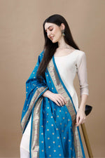 image, Minakari Floral Silk Blend Traditional Ethnic Banarasi Woven Patola Dupatta For WOMEN | DEVANGI