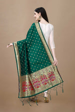 image, Paithani Floral Silk Blend Traditional Ethnic Banarasi Woven Patola Dupatta For WOMEN | DEVANGI