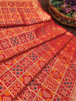 image, Minakari Silk Blend Traditional Ethnic Banarasi Woven Patola Dupatta For WOMEN | DEVANGI