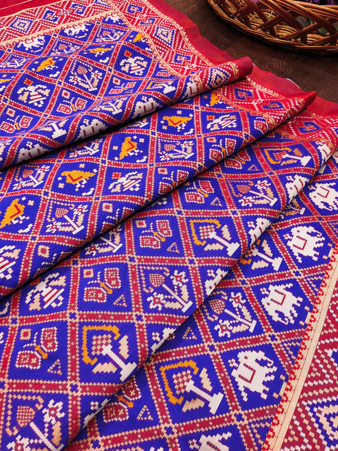 Floral Multi Color Silk Blend Traditional Ethnic Banarasi Woven Patola Dupatta For WOMEN | DEVANGI