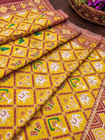 image, Floral Multi Color Silk Blend Traditional Ethnic Banarasi Woven Patola Dupatta For WOMEN | DEVANGI
