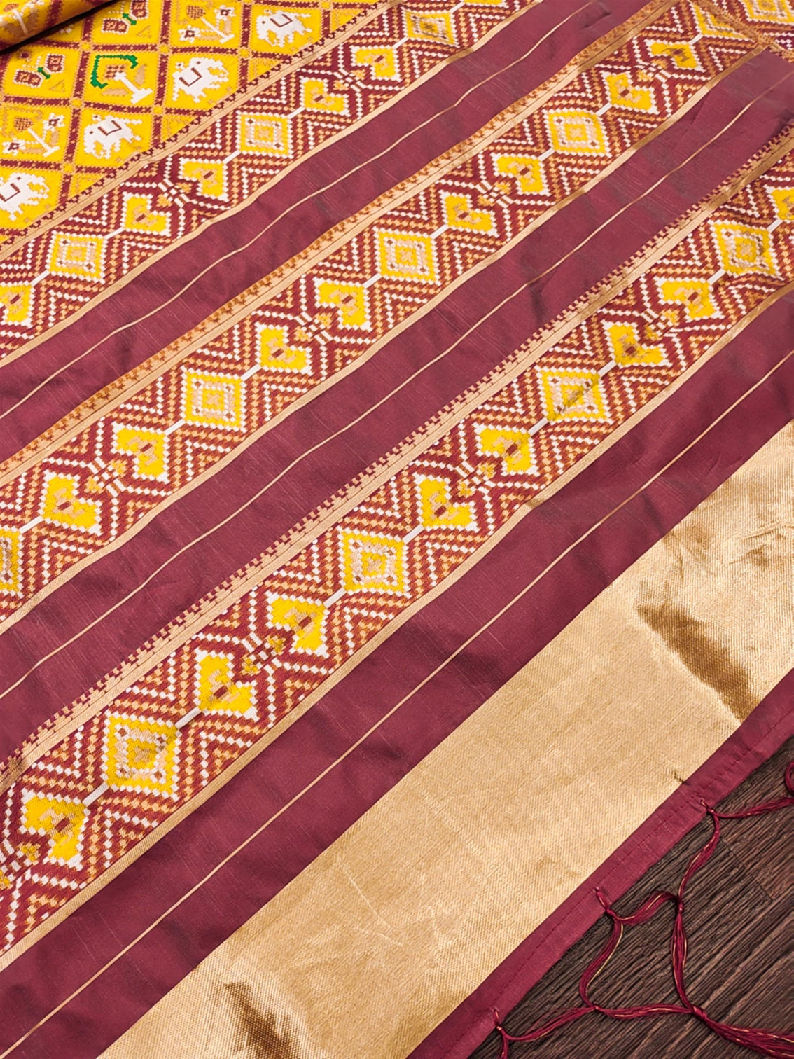 Floral Multi Color Silk Blend Traditional Ethnic Banarasi Woven Patola Dupatta For WOMEN | DEVANGI