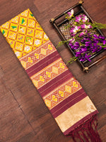 image, Floral Multi Color Silk Blend Traditional Ethnic Banarasi Woven Patola Dupatta For WOMEN | DEVANGI