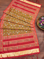 image, Floral Multi Color Silk Blend Traditional Ethnic Banarasi Woven Patola Dupatta For WOMEN | DEVANGI