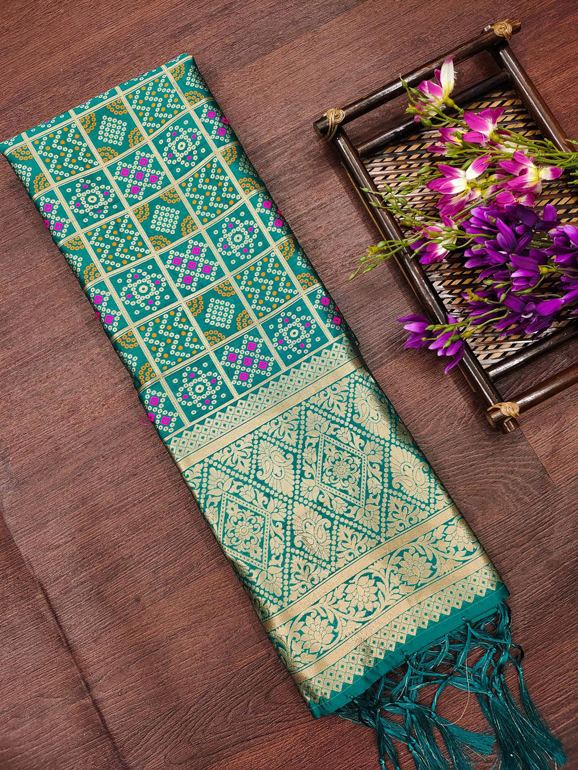 Minakari Silk Blend Traditional Ethnic Banarasi Woven Patola Dupatta For WOMEN | DEVANGI