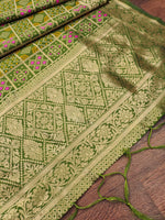 image, Minakari Silk Blend Traditional Ethnic Banarasi Woven Patola Dupatta For WOMEN | DEVANGI