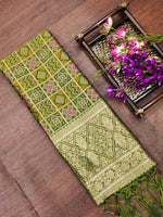 image, Minakari Silk Blend Traditional Ethnic Banarasi Woven Patola Dupatta For WOMEN | DEVANGI