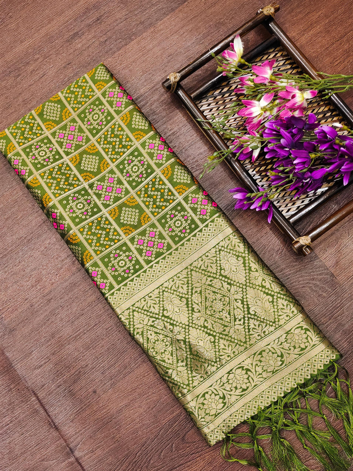 Minakari Silk Blend Traditional Ethnic Banarasi Woven Patola Dupatta For WOMEN | DEVANGI