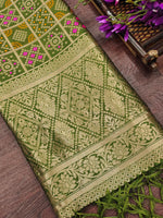 image, Minakari Silk Blend Traditional Ethnic Banarasi Woven Patola Dupatta For WOMEN | DEVANGI