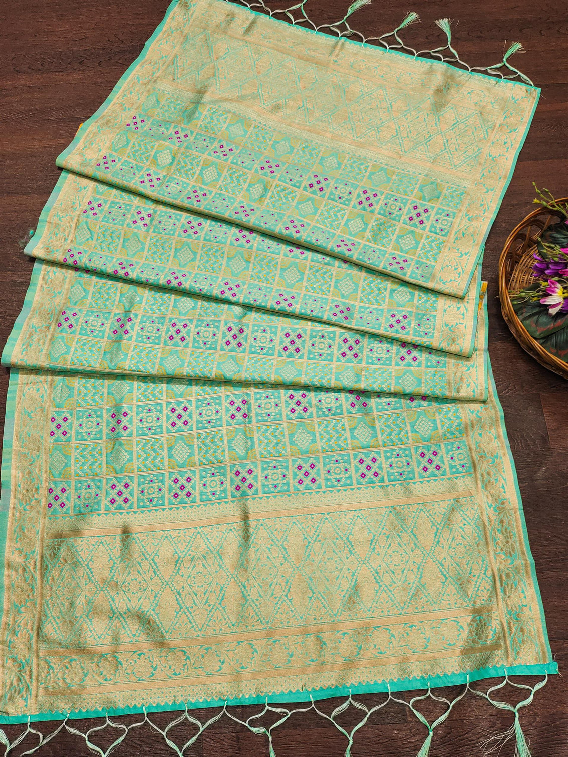 Minakari Silk Blend Traditional Ethnic Banarasi Woven Patola Dupatta For WOMEN | DEVANGI