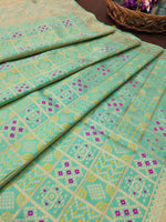 image, Minakari Silk Blend Traditional Ethnic Banarasi Woven Patola Dupatta For WOMEN | DEVANGI