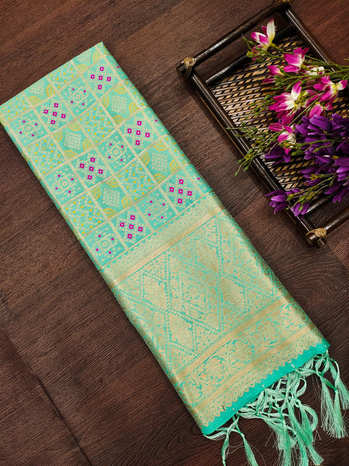 Minakari Silk Blend Traditional Ethnic Banarasi Woven Patola Dupatta For WOMEN | DEVANGI