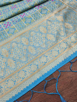image, Menakari Silk Blend Traditional Ethnic Banarasi Woven Patola Dupatta For WOMEN | DEVANGI