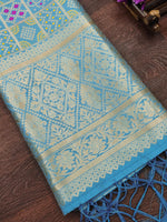 image, Menakari Silk Blend Traditional Ethnic Banarasi Woven Patola Dupatta For WOMEN | DEVANGI