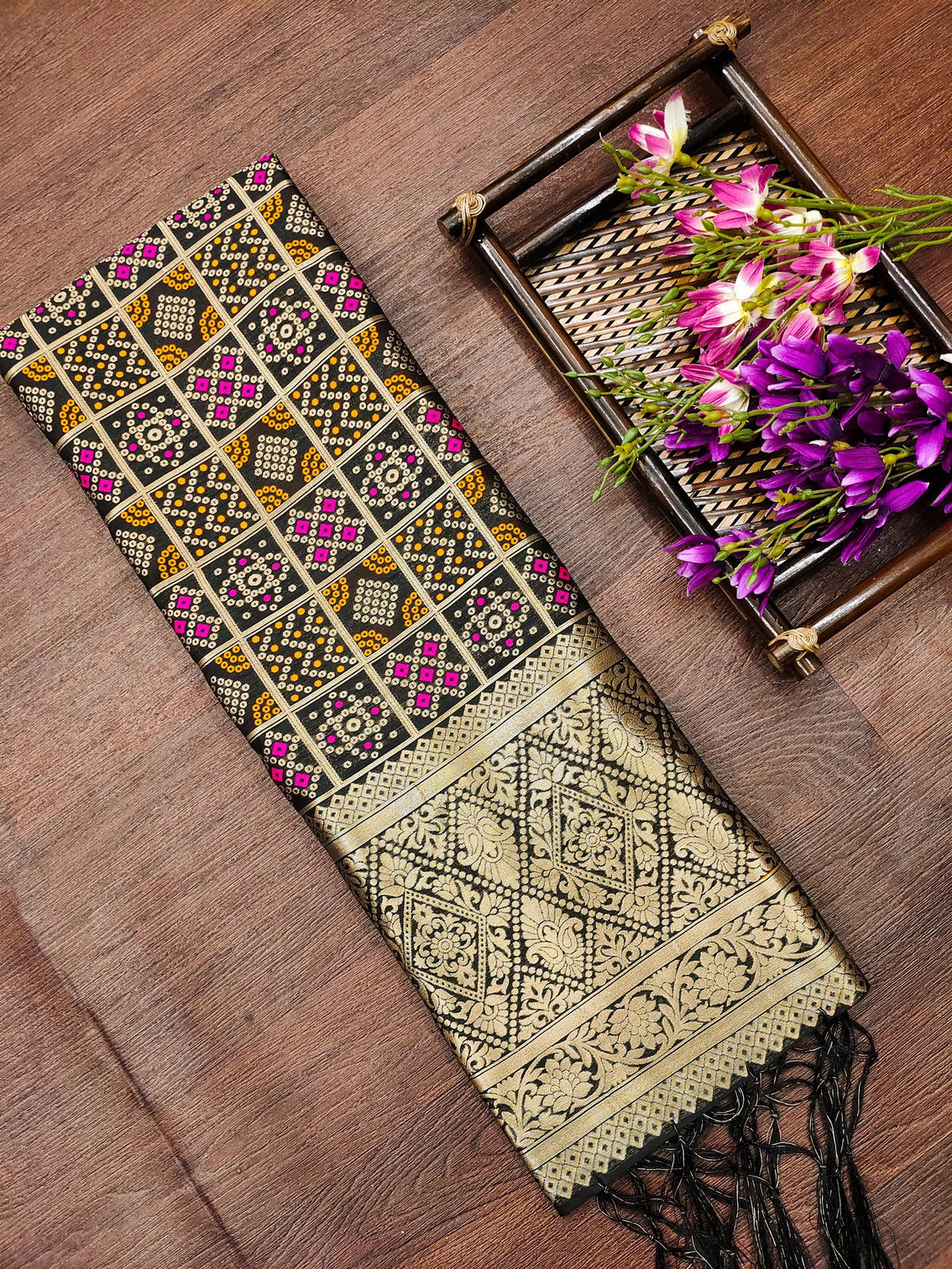 Minakari Silk Blend Traditional Ethnic Banarasi Woven Patola Dupatta For WOMEN | DEVANGI