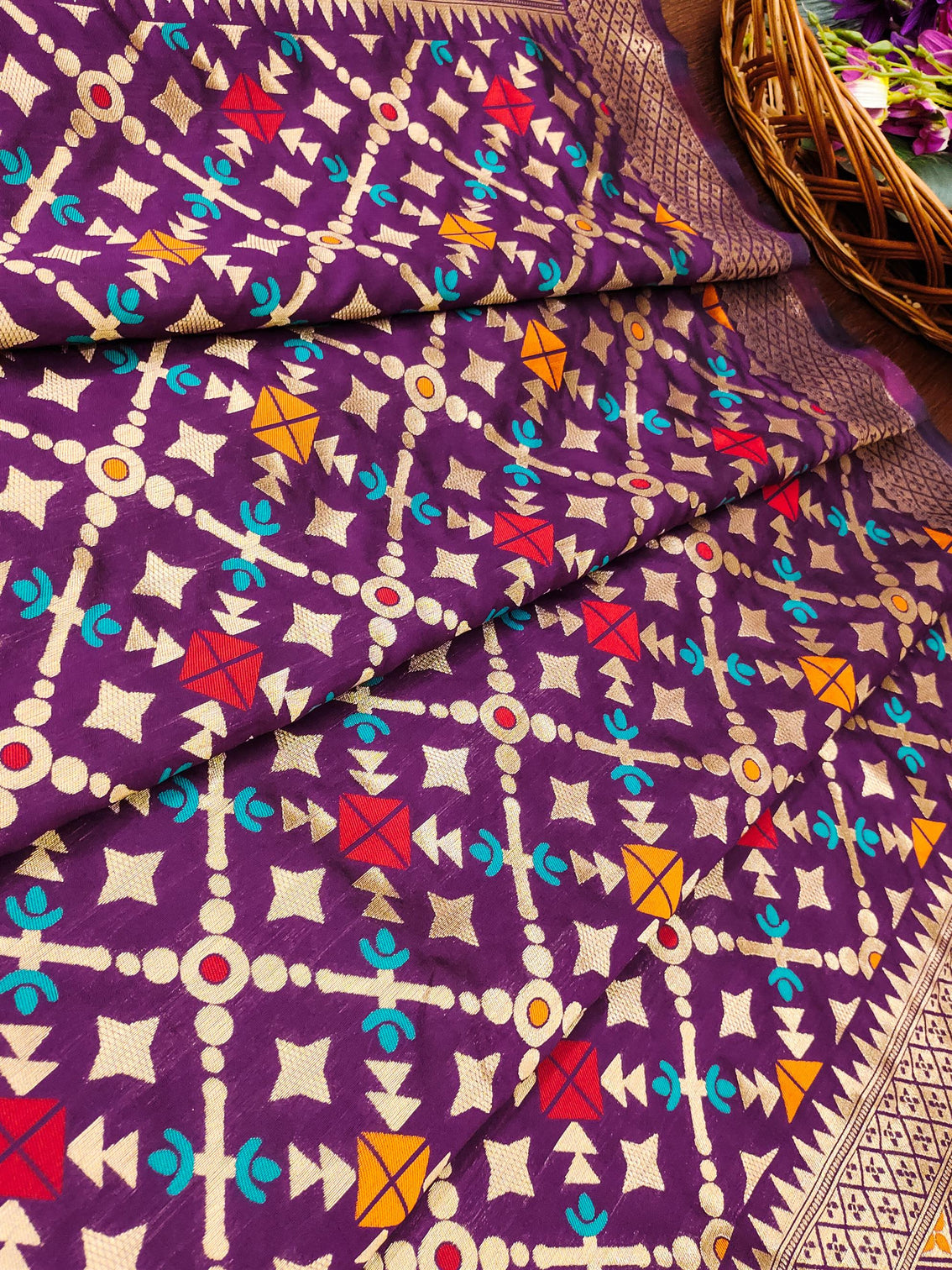 Banarasi Silk Blend Traditional Ethnic Woven Patola Dupatta For WOMEN | DEVANGI