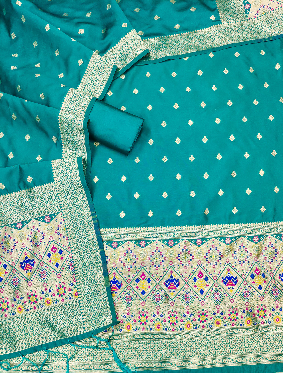 Silk Banarasi Patola woven Unstitched Salwar Suit Dress Material With Dupatta | DEVANGI