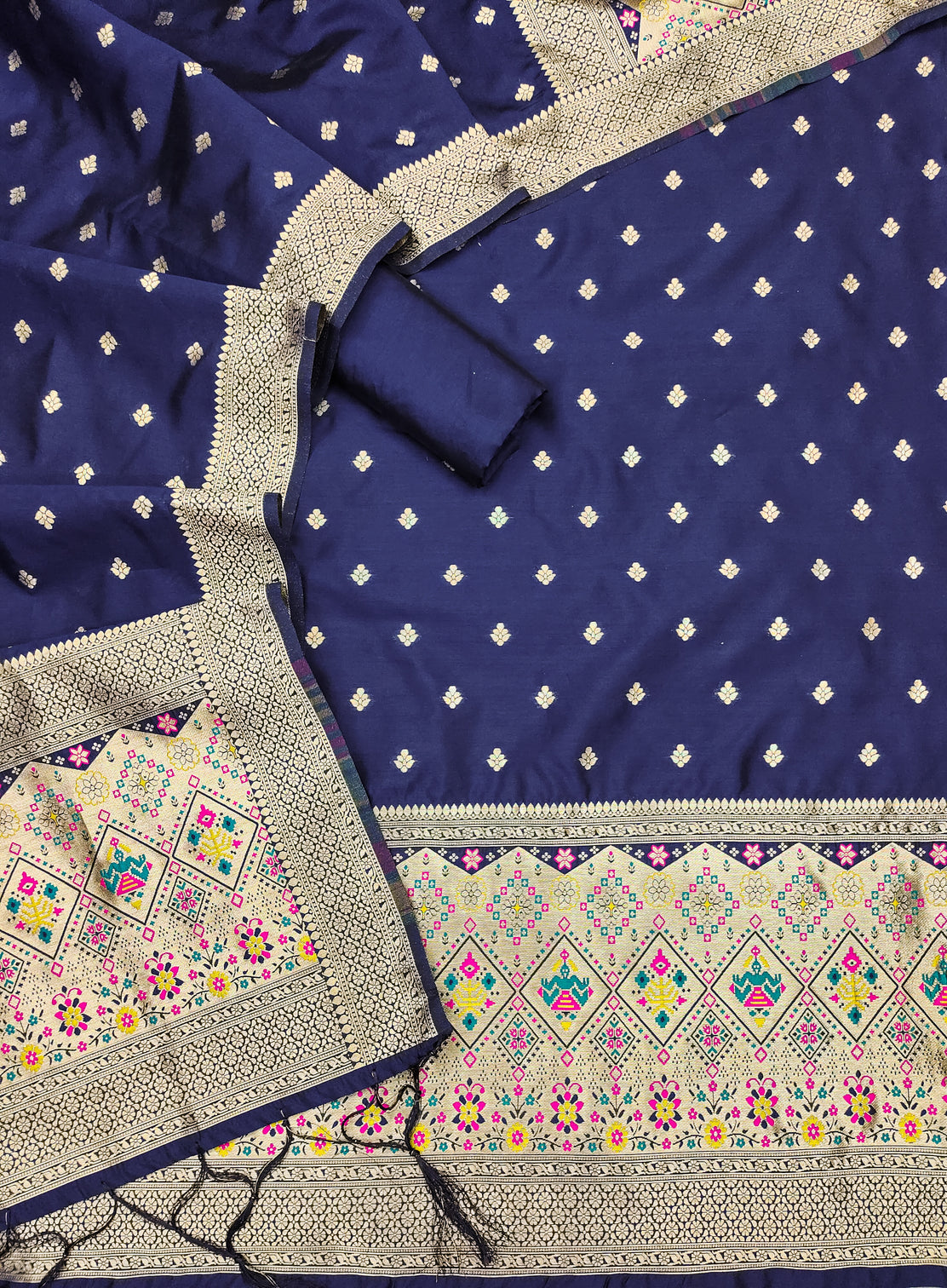 Silk Banarasi Patola woven Unstitched Salwar Suit Dress Material With Dupatta | DEVANGI
