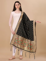 image, Minakari Silk Blend Traditional Ethnic Banarasi Woven Patola Dupatta For WOMEN | DEVANGI