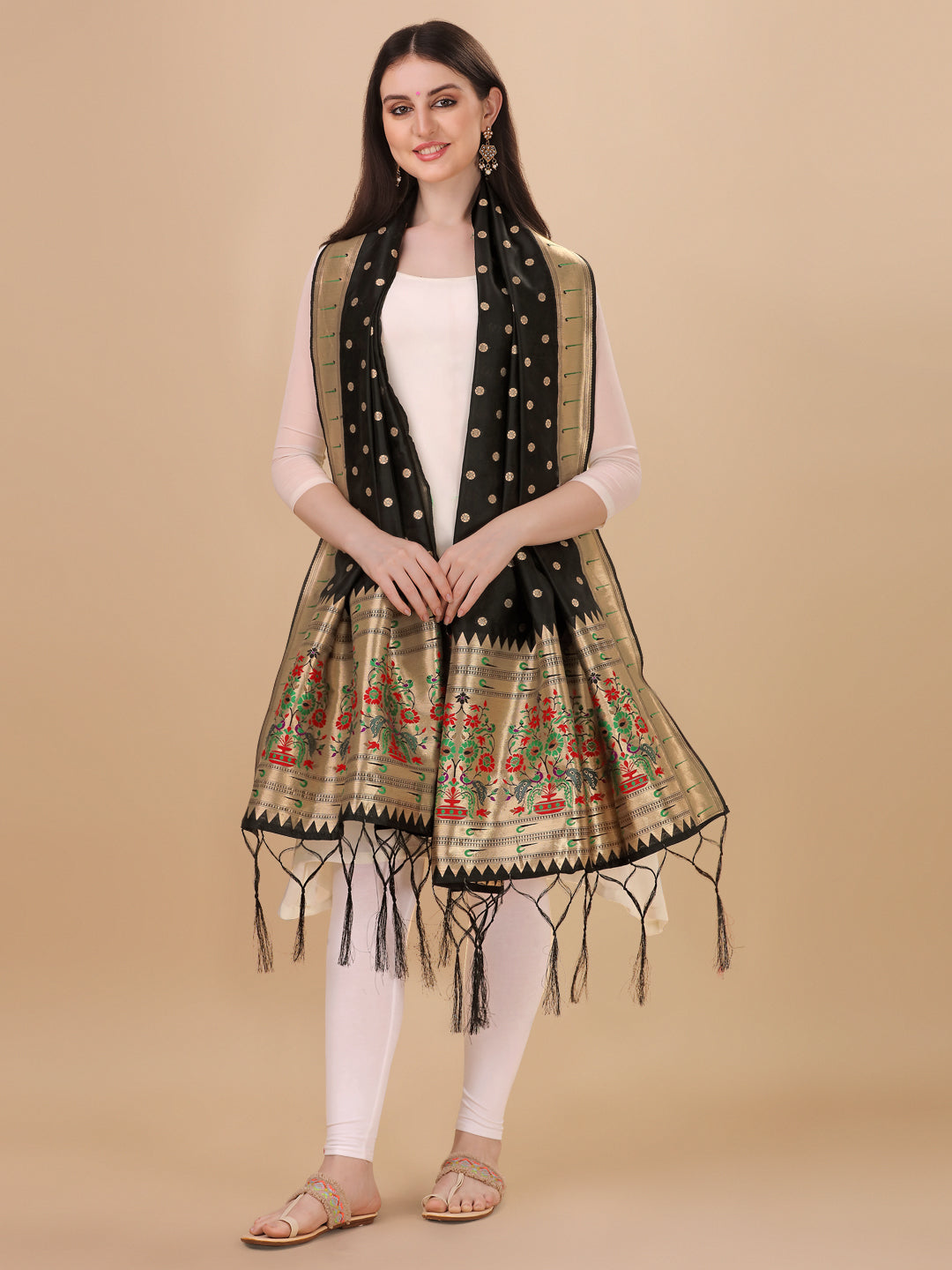 Minakari Silk Blend Traditional Ethnic Banarasi Woven Patola Dupatta For WOMEN | DEVANGI