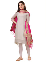 image, Minakari Floral Silk Blend Traditional Ethnic Banarasi Woven Patola Dupatta For WOMEN | DEVANGI