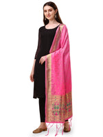 image, Paithani Silk Blend Traditional Ethnic Banarasi Woven Patola Dupatta For WOMEN | DEVANGI