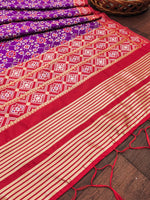image, Floral Banarasi Silk Blend Traditional Ethnic Woven Patola Dupatta For WOMEN | DEVANGI