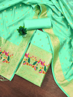 image, Silk Banarasi Patola woven Unstitched Salwar Suit Dress Material With Dupatta | DEVANGI
