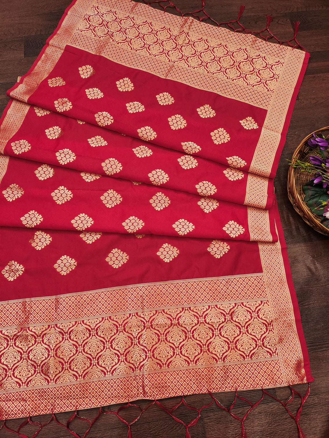 Floral Paithani Silk Blend Traditional Ethnic Banarasi Woven Patola Dupatta For WOMEN | DEVANGI