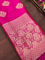 image, Paithani Floral Silk Blend Traditional Ethnic Banarasi Woven Patola Dupatta For WOMEN | DEVANGI
