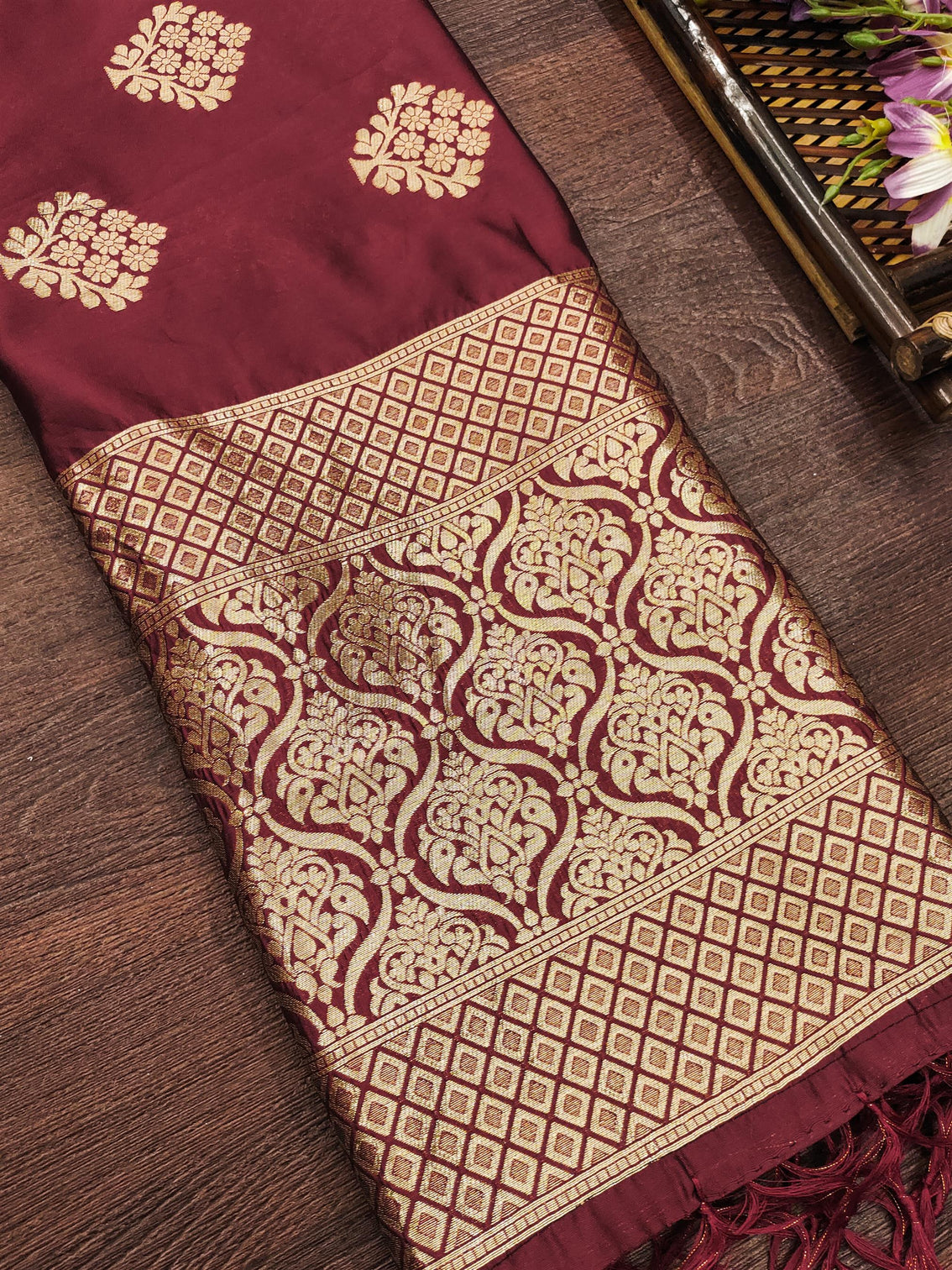 Banarasi Silk Blend Traditional Ethnic Woven Patola Dupatta For WOMEN | DEVANGI