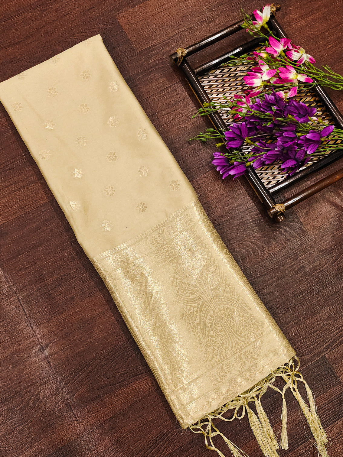 Floral Banarasi Silk Blend Traditional Ethnic Woven Patola Dupatta For WOMEN | DEVANGI
