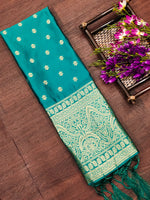 image, Floral Banarasi Silk Blend Traditional Ethnic Woven Patola Dupatta For WOMEN | DEVANGI
