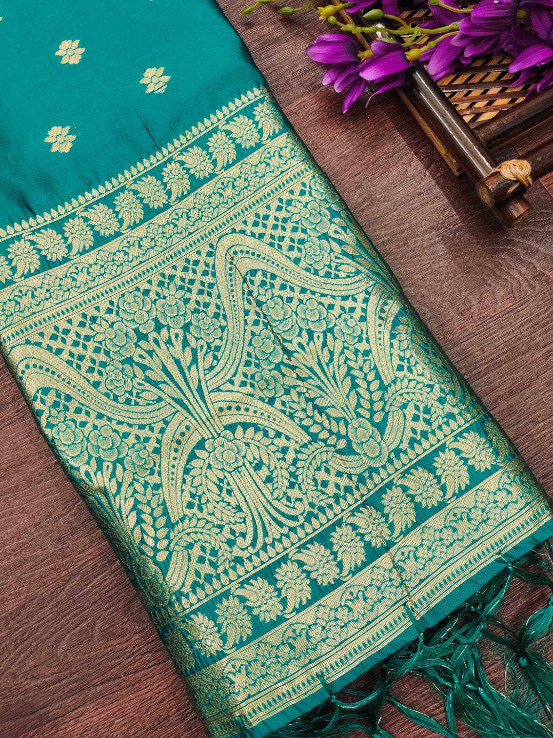 Floral Banarasi Silk Blend Traditional Ethnic Woven Patola Dupatta For WOMEN | DEVANGI