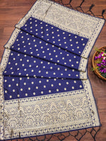 image, Floral Banarasi Silk Blend Traditional Ethnic Woven Patola Dupatta For WOMEN | DEVANGI
