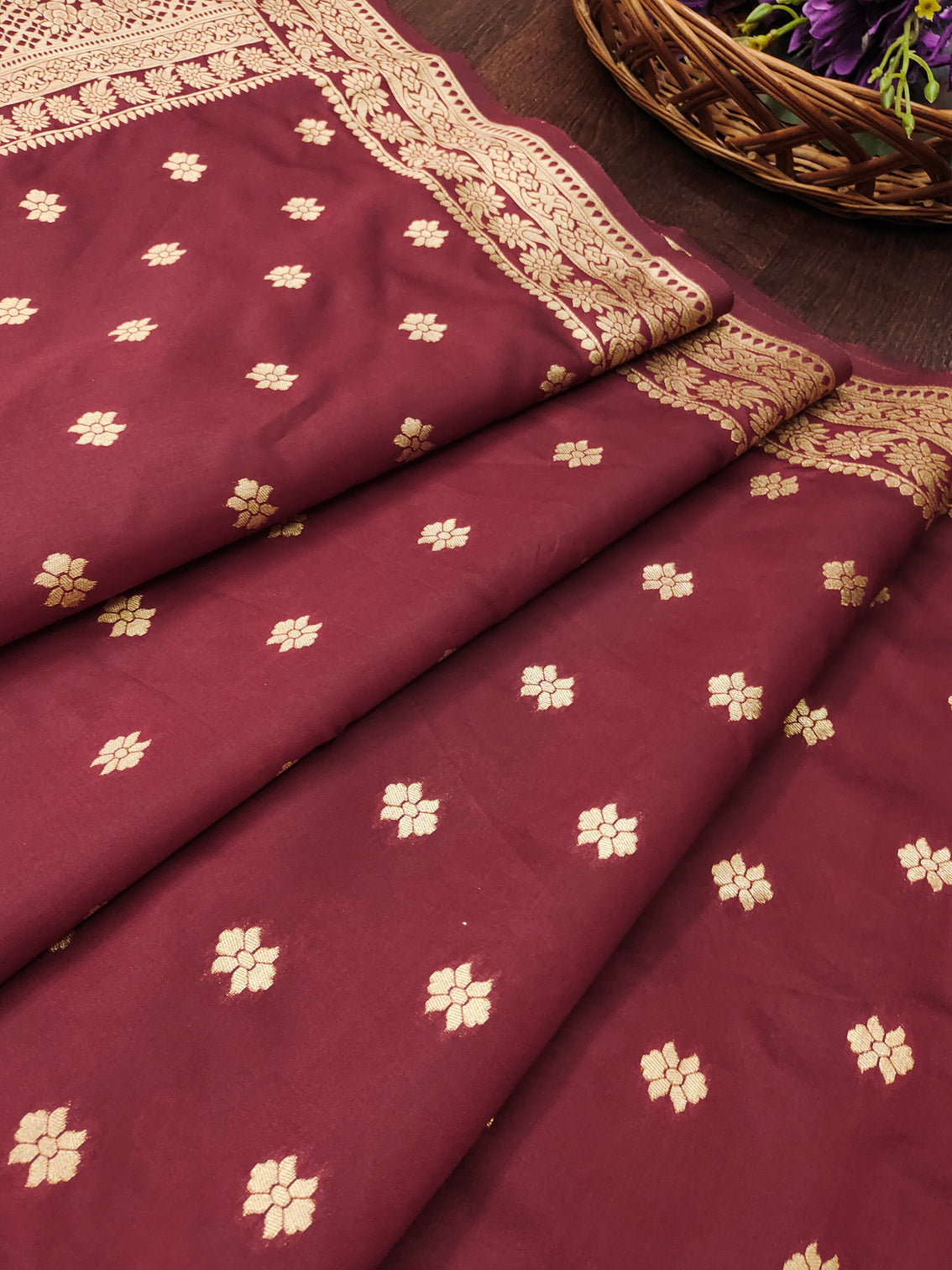 Floral Banarasi Silk Blend Traditional Ethnic Woven Patola Dupatta For WOMEN | DEVANGI