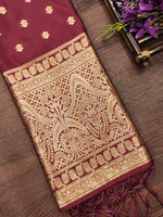 image, Floral Banarasi Silk Blend Traditional Ethnic Woven Patola Dupatta For WOMEN | DEVANGI

