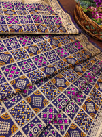 image, Minakari Silk Blend Traditional Ethnic Banarasi Woven Patola Dupatta For WOMEN | DEVANGI
