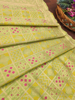 image, Minakari Silk Blend Traditional Ethnic Banarasi Woven Patola Dupatta For WOMEN | DEVANGI
