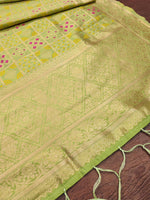 image, Minakari Silk Blend Traditional Ethnic Banarasi Woven Patola Dupatta For WOMEN | DEVANGI

