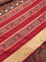 image, Floral Multi Color Silk Blend Traditional Ethnic Banarasi Woven Patola Dupatta For WOMEN | DEVANGI
