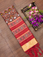 image, Floral Multi Color Silk Blend Traditional Ethnic Banarasi Woven Patola Dupatta For WOMEN | DEVANGI

