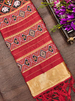 image, Floral Multi Color Silk Blend Traditional Ethnic Banarasi Woven Patola Dupatta For WOMEN | DEVANGI
