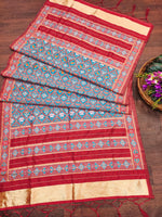 image, Floral Multi Color Silk Blend Traditional Ethnic Banarasi Woven Patola Dupatta For WOMEN | DEVANGI

