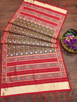 image, Floral Multi Silk Blend Traditional Ethnic Banarasi Woven Patola Dupatta For WOMEN | DEVANGI
