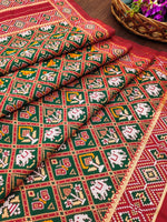 image, Floral Multi Silk Blend Traditional Ethnic Banarasi Woven Patola Dupatta For WOMEN | DEVANGI
