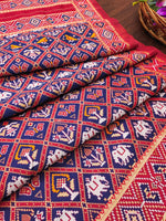 image, Floral Multi Color Silk Blend Traditional Ethnic Banarasi Woven Patola Dupatta For WOMEN | DEVANGI
