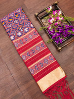 image, Floral Multi Color Silk Blend Traditional Ethnic Banarasi Woven Patola Dupatta For WOMEN | DEVANGI
