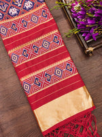 image, Floral Multi Color Silk Blend Traditional Ethnic Banarasi Woven Patola Dupatta For WOMEN | DEVANGI
