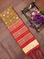 image, Floral Multi Color Silk Blend Traditional Ethnic Banarasi Woven Patola Dupatta For WOMEN | DEVANGI
